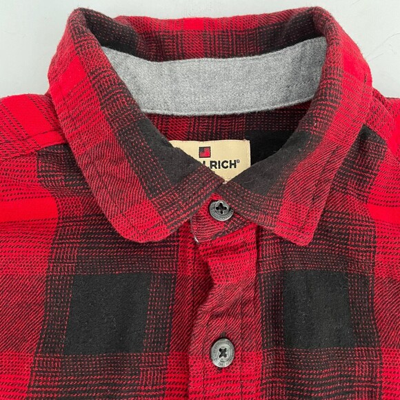 Woolrich Button Down Red Black Buffalo Plaid Augusta Flannel Shirt Cotton Sz S - Picture 4 of 11